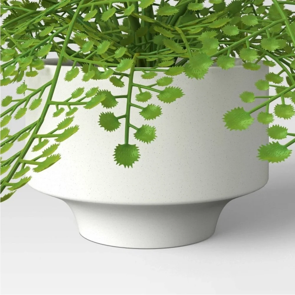 THRESHOLD NWT large fern in modern pot faux hair arrangement